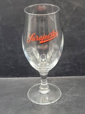 Sarajevsko 0.3L Beer Glass Chalice Goblet Brewery Barware 7.25” Tulip Glass